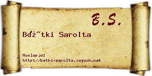 Bátki Sarolta névjegykártya