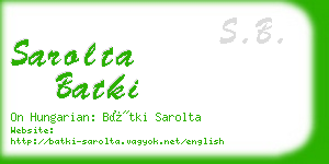 sarolta batki business card